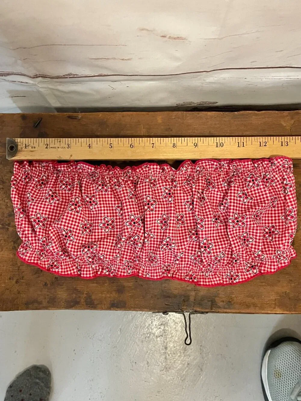 Pink by Frankie's bikinis Ladybug Lane gingham bandeau swim top